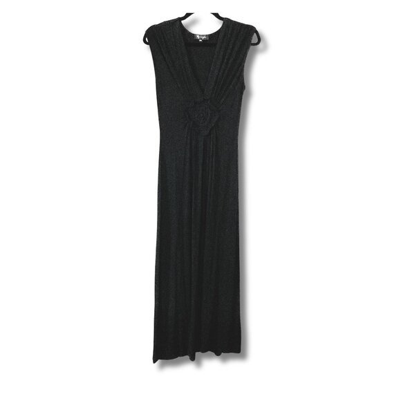 LILY MORGAN Black jersey maxi dress ~ Boho goth SMALL MEDIUM sleeveless sundress - Picture 1 of 15
